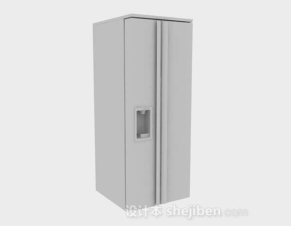 现代风格灰色冰箱3d模型下载
