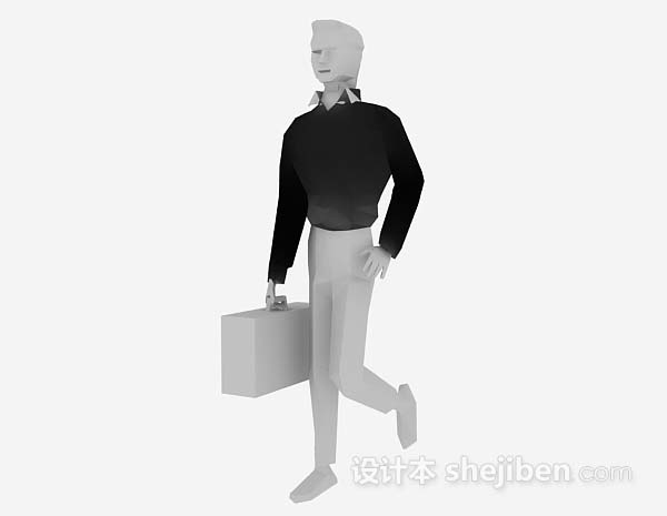 现代风格时尚男性3d模型下载