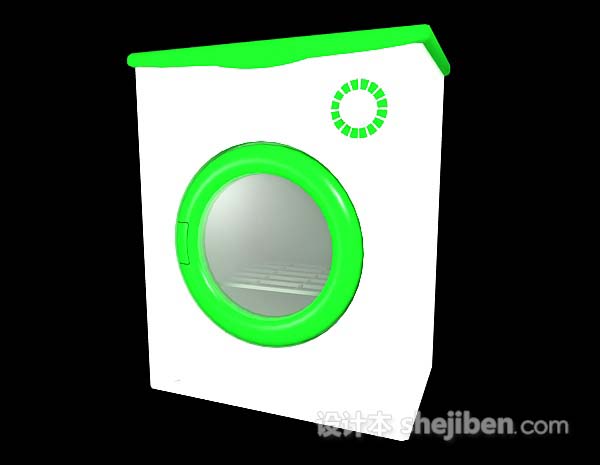 绿色洗衣机3d模型下载