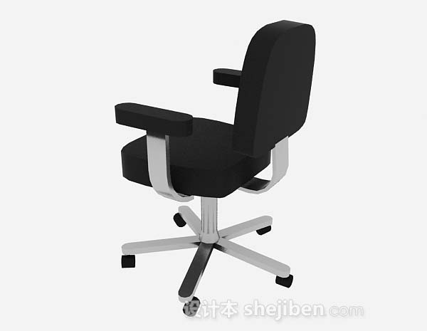 设计本黑色办公椅3d模型下载