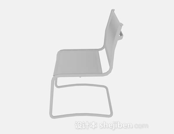 设计本灰色简约休闲椅子3d模型下载