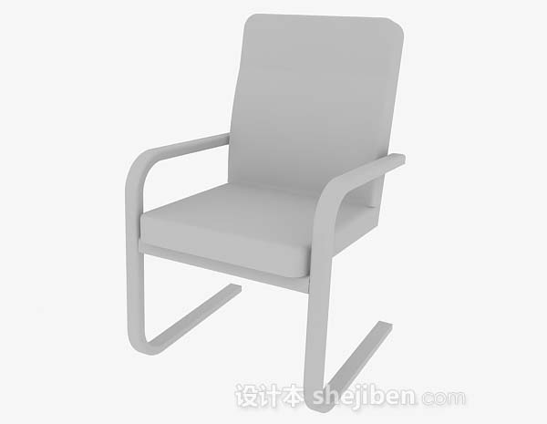 免费灰色休闲椅3d模型下载