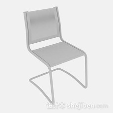 灰色简约休闲椅子3d模型下载