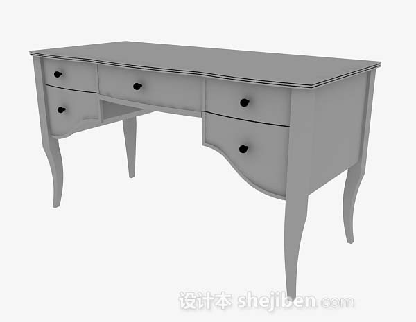 灰色书桌