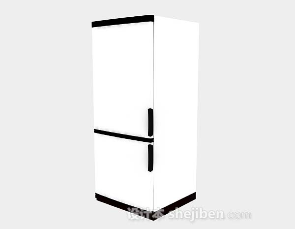 现代风格白色冰箱3d模型下载