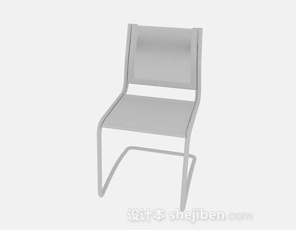 现代风格灰色简约休闲椅子3d模型下载