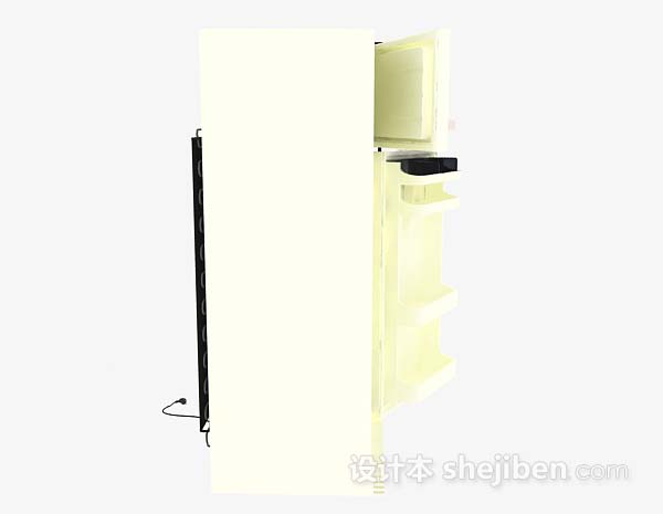 设计本黄色电冰箱3d模型下载