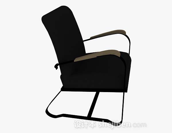 设计本黑色休闲椅3d模型下载
