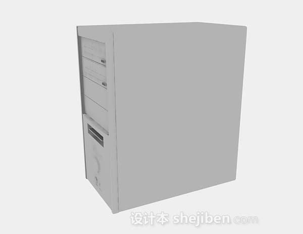 免费灰色电脑主机3d模型下载