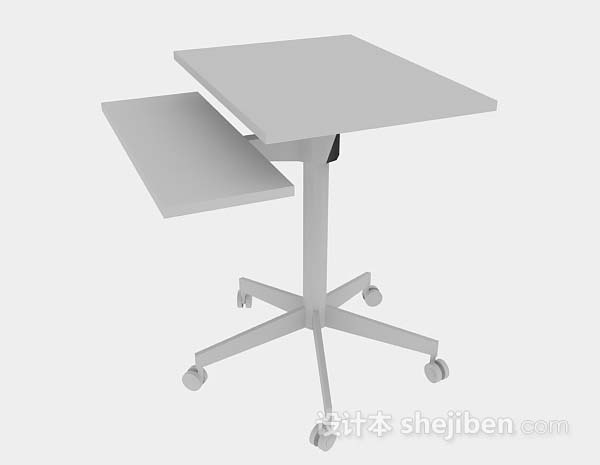 现代风格灰色简约小书桌3d模型下载