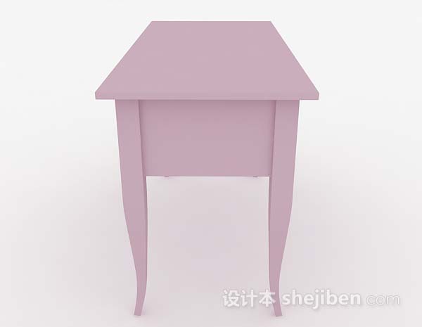 设计本粉色书桌3d模型下载