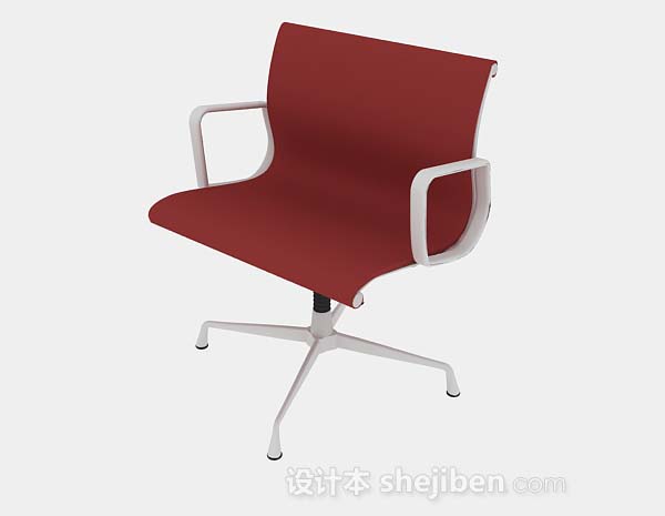 免费红色休闲椅子3d模型下载