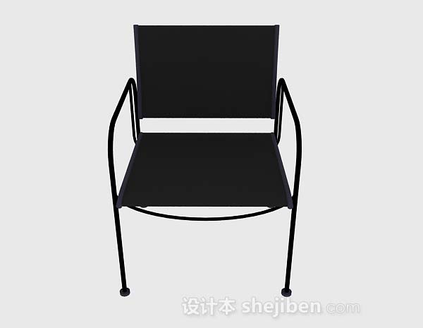 现代风格简约黑色家居椅子3d模型下载