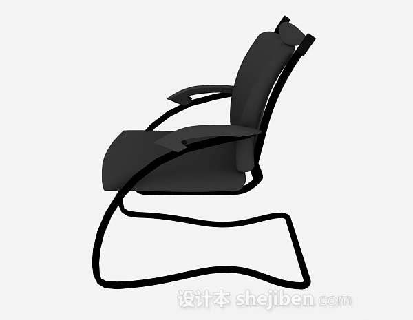 免费深灰色休闲椅3d模型下载