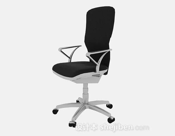 免费黑色办公椅3d模型下载