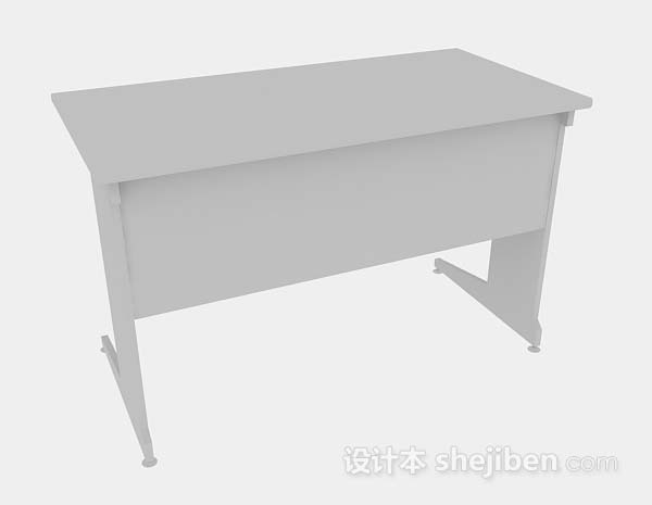 现代风格灰色学生书桌3d模型下载