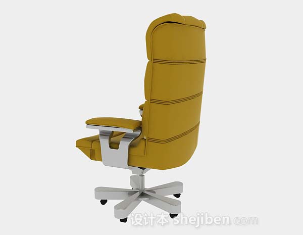 设计本姜黄色办公椅3d模型下载