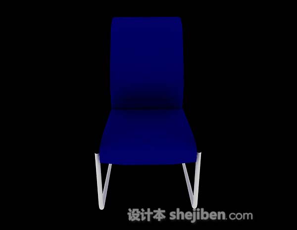 现代风格蓝色休闲椅子3d模型下载