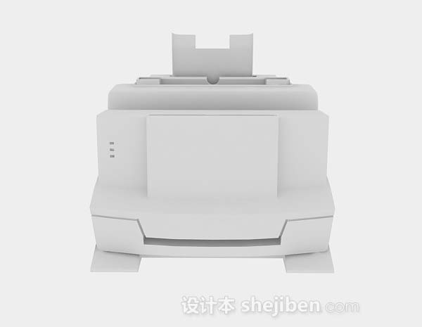现代风格白色打印机3d模型下载