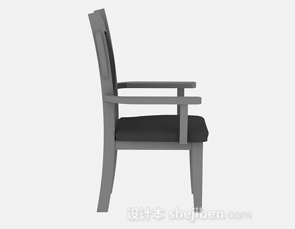 设计本灰色家居椅3d模型下载