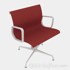 红色休闲椅子3d模型下载