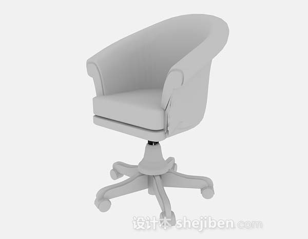 现代风格灰色简约办公椅3d模型下载