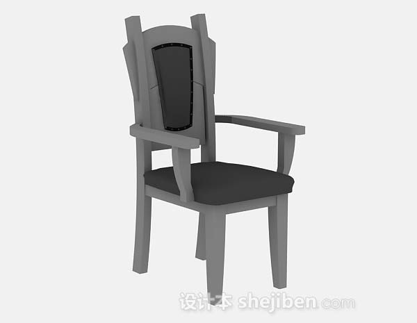 现代风格灰色家居椅3d模型下载