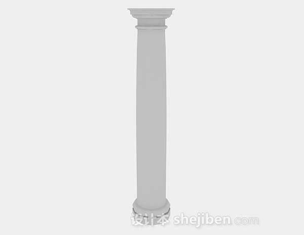 中式灰色柱子