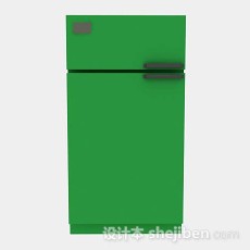 绿色冰箱3d模型下载