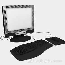 黑色电脑3d模型下载