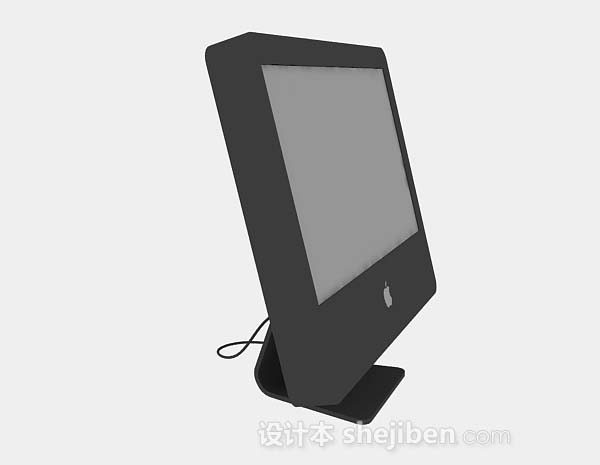 免费黑色苹果diannao显示器3d模型下载