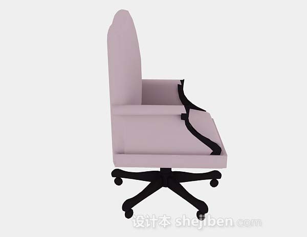 设计本粉色办公椅3d模型下载