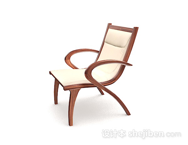 免费家居木质休闲椅子3d模型下载