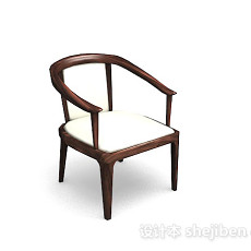 新中式木质家居椅3d模型下载