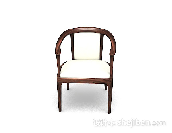 中式风格新中式木质家居椅3d模型下载