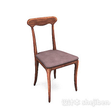 木质简单家居椅子3d模型下载