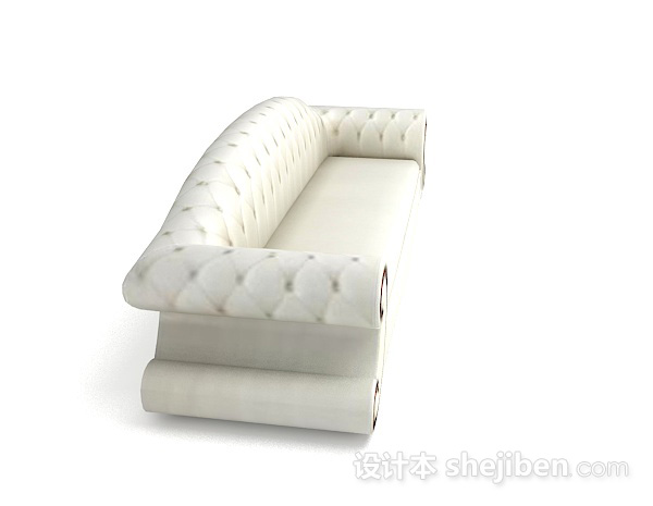 设计本欧式白色多人沙发3d模型下载