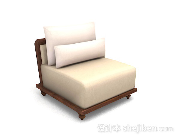 设计本简约家居单人沙发3d模型下载
