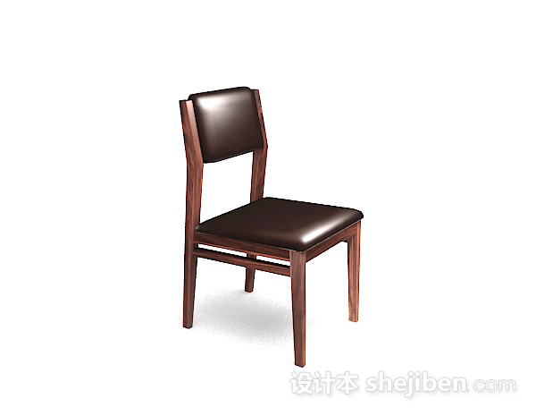 设计本木质棕色家居椅子3d模型下载