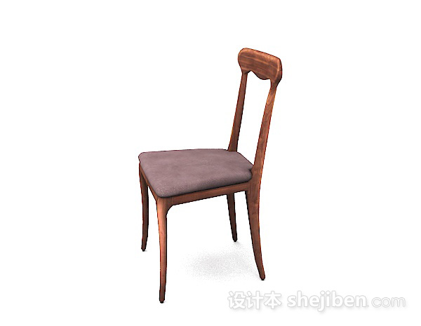 免费木质简单家居椅子3d模型下载
