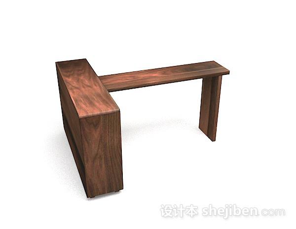 木质吧台餐桌3d模型下载