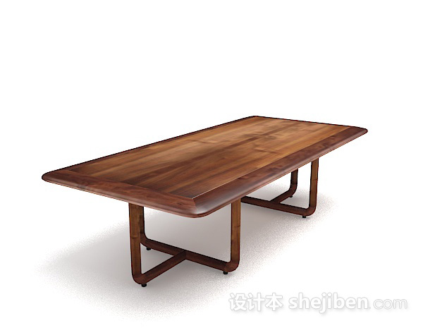 设计本家居木质简单书桌3d模型下载