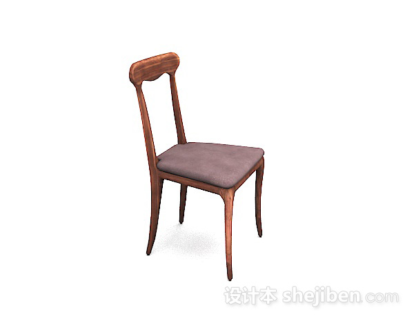 设计本木质简单家居椅子3d模型下载
