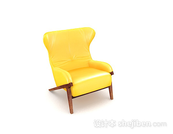 黄色个性单人沙发
