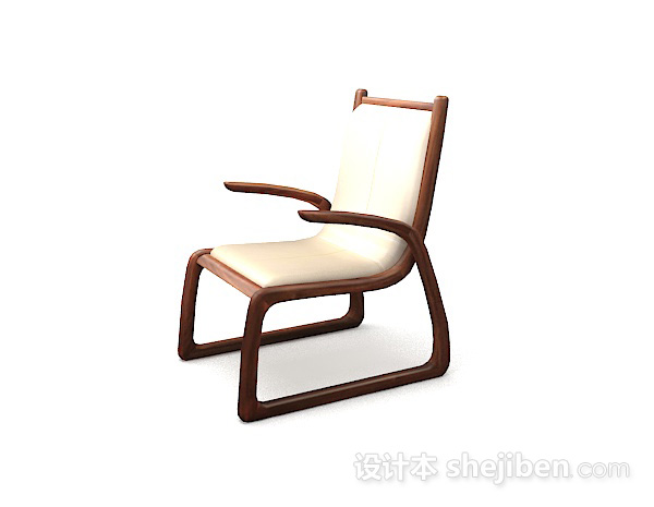 免费木质简约家居椅子3d模型下载
