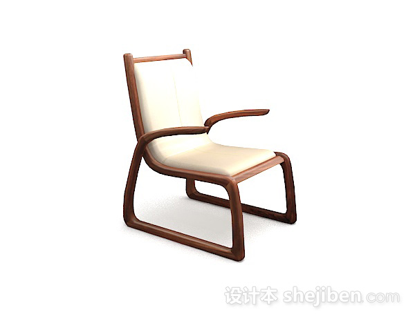 设计本木质简约家居椅子3d模型下载