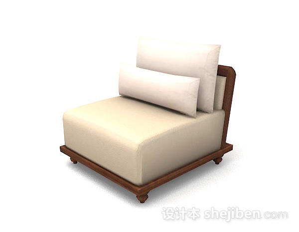 免费简约家居单人沙发3d模型下载