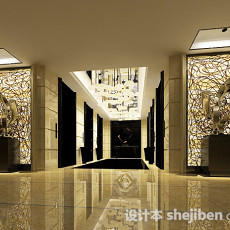 酒店电梯走廊3d模型下载