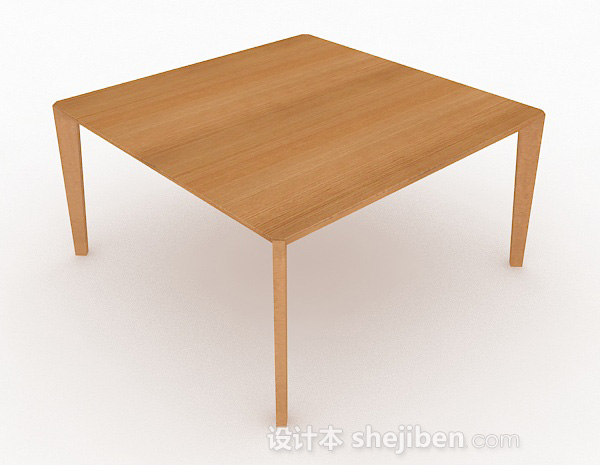 现代风格简约方形餐桌3d模型下载