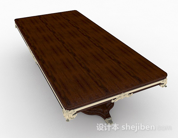 设计本东南亚风格木质餐桌3d模型下载